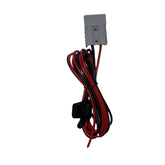 12V Anderson-style plug power lead 2 metre coiled with red and black bare end wire output and inline 25A fuse holder for caravan and 4WD accessory circuits