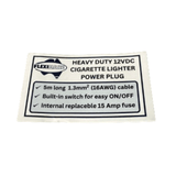 Fleximake Heavy-Duty 12VDC Cigarette Lighter Power Plug & 5M Cord with On/Off Switch – 15A Fused