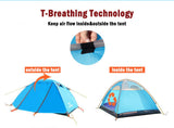 2-Person Lightweight Waterproof Camping Tent – Blue | Hiking, Backpacking, Cycling Ready