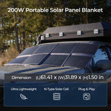 Renogy 200W Portable Solar Panel Blanket – Lightweight, Foldable & High Efficiency