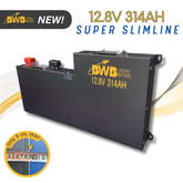 BWB Super Slim 314Ah 12V LiFePO₄ Lithium Battery (Optional Bluetooth Monitoring) — Australian Made