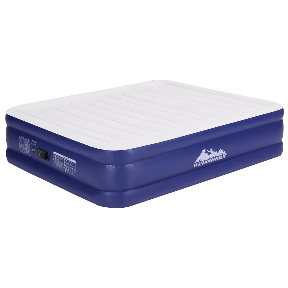 Weisshorn King Air Mattress – Inflatable Bed with Built-In AC Pump