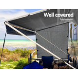 Caravan Privacy Screen - Sun Shade End Wall 1.95 x 2.2M – Grey