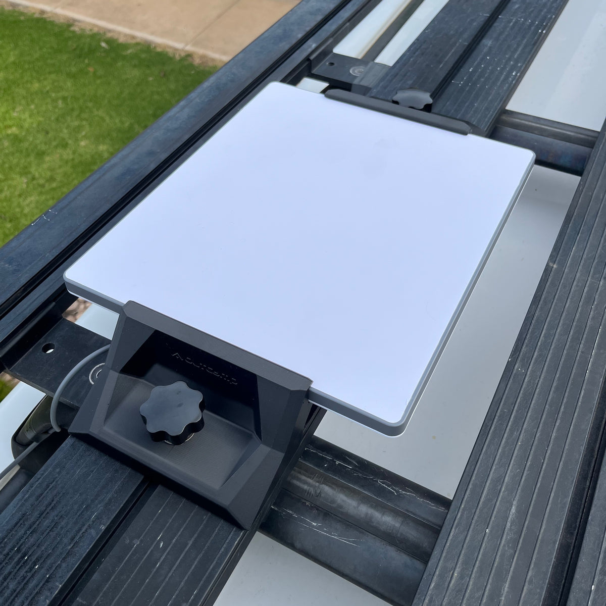 Starlink Mini Roof Rack Mount – 3-Point T-Slot System (Optional Clear Shield & Stainless Bolts)