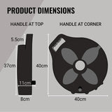 32mm Flat Out Sullage Hose: 9m on Original Multi-Reel graphic showing dimensions and size