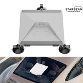 Starlink Mini triple suction cup mount installed on vehicle sunroof with three suction cups for stable mobile Starlink setup