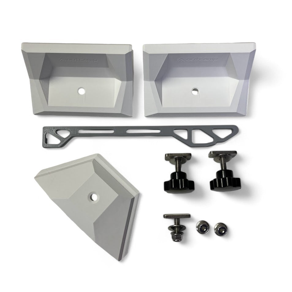 Starlink Mini Roof Rack Mount – 3-Point T-Slot System (Optional Clear Shield & Stainless Bolts)