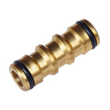 12 mm brass male-to-male hose coupler for connecting two Flat Out drinking water hoses or filter lines