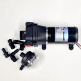 Fleximake High-Flow 12V Transfer Water Pump – 17L/Min with Quick-Connect Fittings