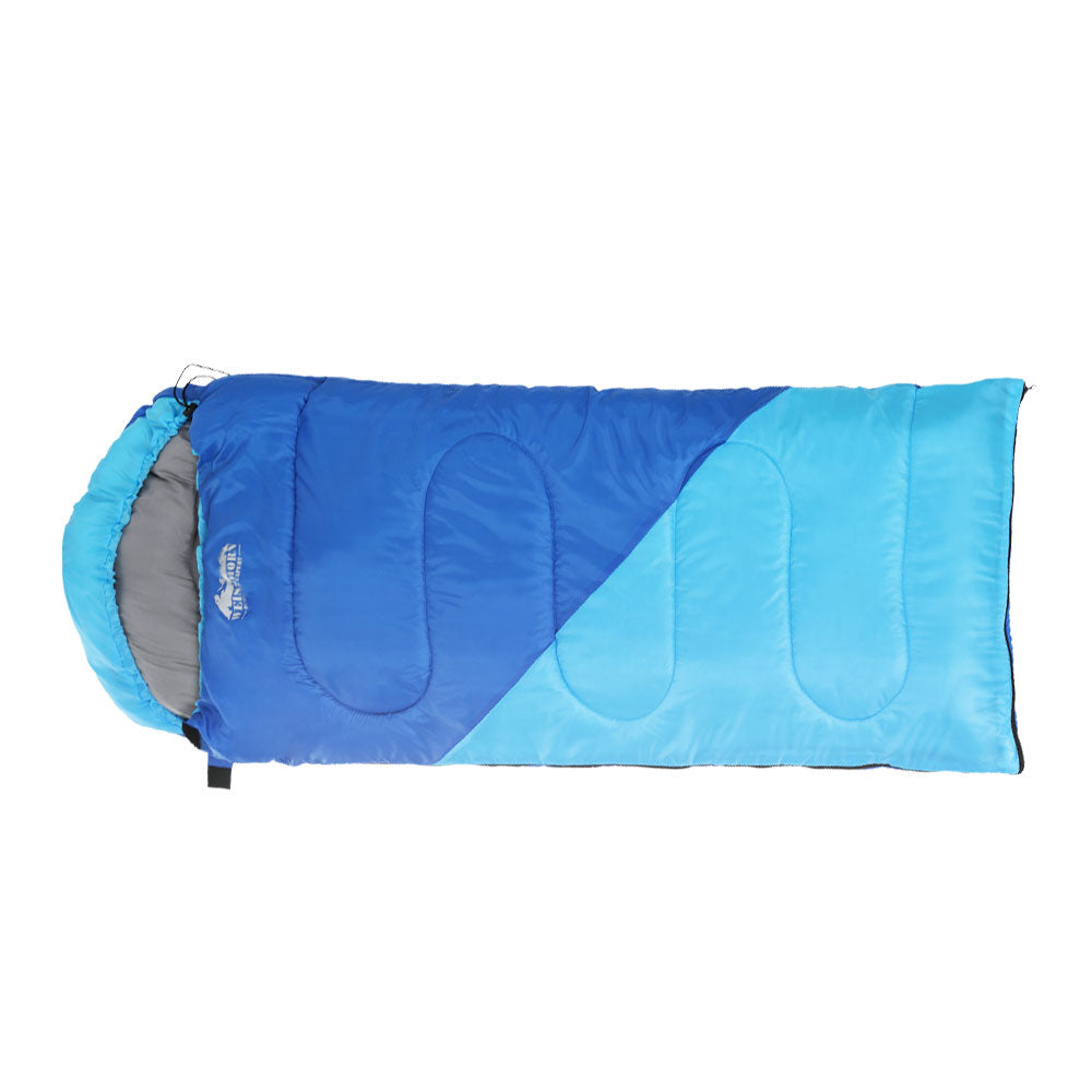 Weisshorn Kids Thermal Sleeping Bag | Lightweight, Water-Resistant & Cosy for Camping and Hiking – Blue