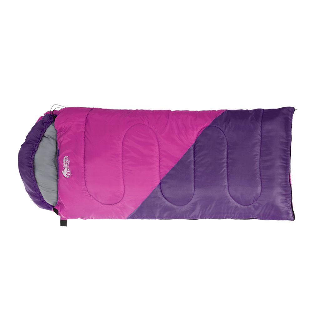 Weisshorn Kids Thermal Sleeping Bag | Lightweight, Water-Resistant & Cosy for Camping and Hiking – Pink