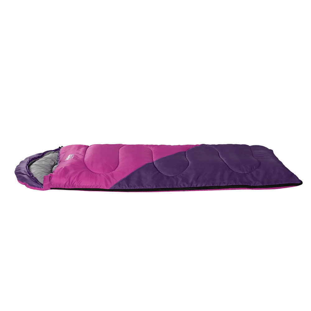 Weisshorn Kids Thermal Sleeping Bag | Lightweight, Water-Resistant & Cosy for Camping and Hiking – Pink