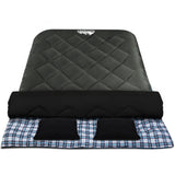 Weisshorn Double Sleeping Bag -10°C | 2-in-1 Camping Comfort with Pillows - Grey