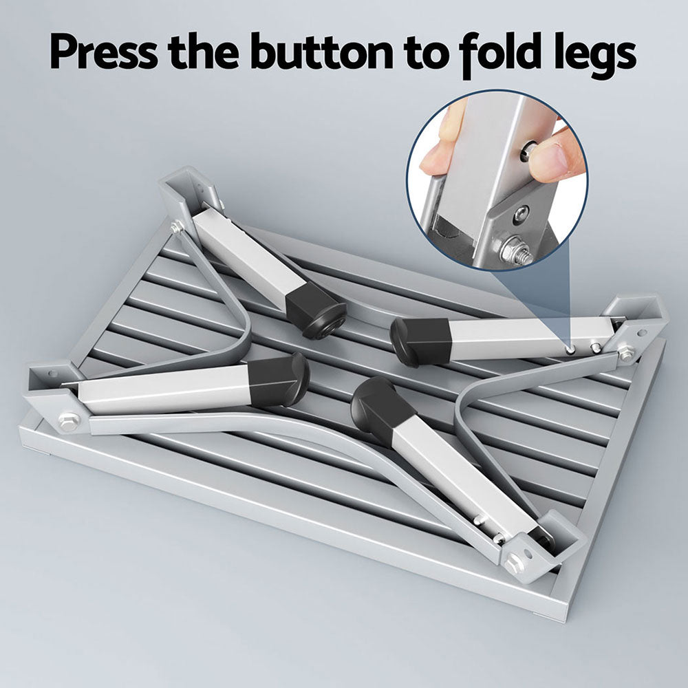 Weisshorn Folding Aluminium Caravan Step – 200kg Weight Capacity