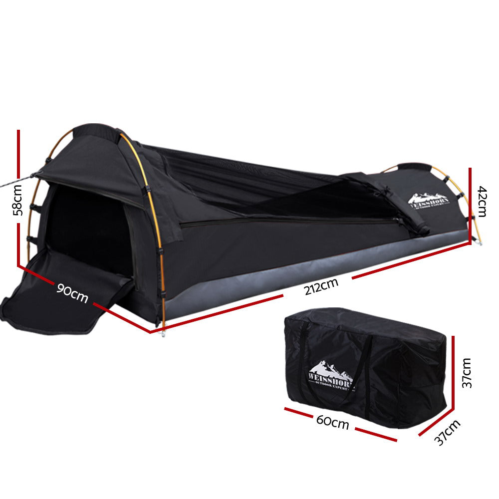 Weisshorn Biker Single Canvas Swag – Grey