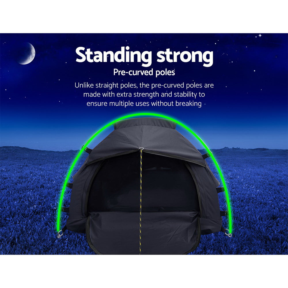 Weisshorn Biker Single Canvas Swag – Grey