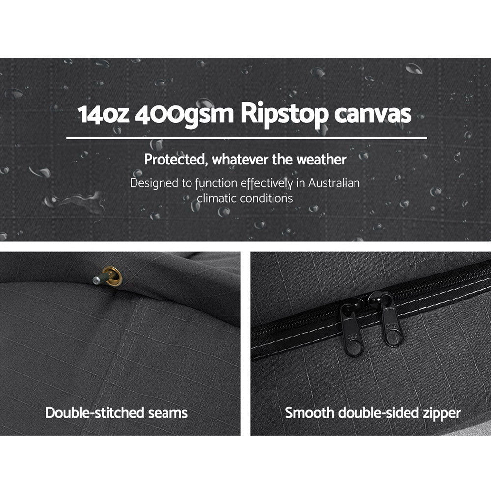 Weisshorn Double Canvas Swag - Dark Grey