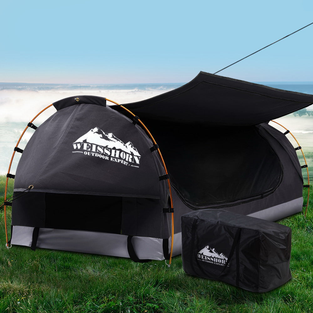 Weisshorn King Single Canvas Swag – Grey