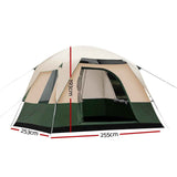 Weisshorn 4-Person Family Camping Tent – Green