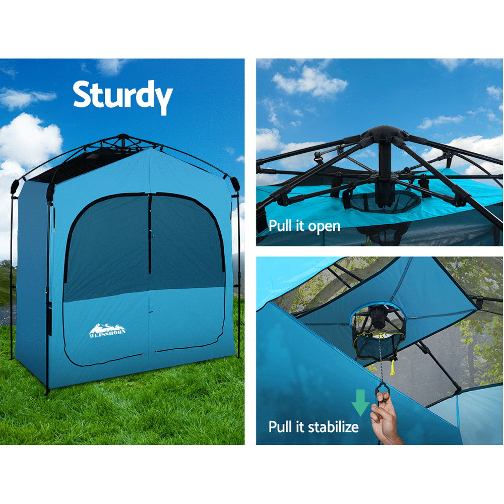Weisshorn Double Camping Shower & Toilet Tent – Outdoor Privacy Enclosure