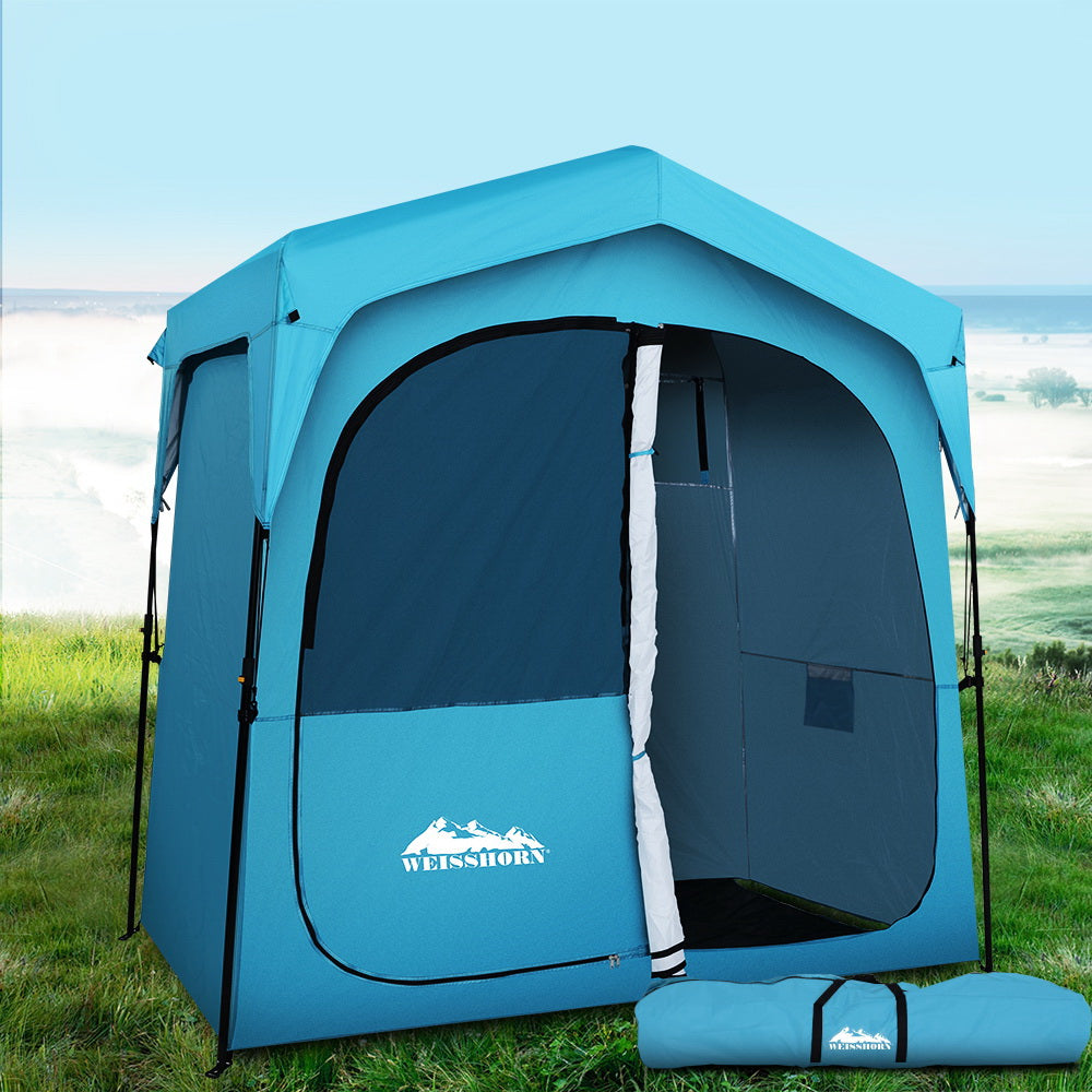 Weisshorn Double Camping Shower & Toilet Tent – Outdoor Privacy Enclosure