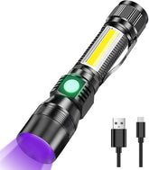 7-in-1 Rechargeable UV Flashlight – Versatile, Powerful, Waterproof