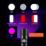 7-in-1 Rechargeable UV Flashlight – Versatile, Powerful, Waterproof