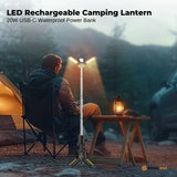 Social Hike Rechargeable Telescopic Camping Light – 20W LED Lantern & Power Bank