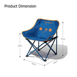 RAZOJESS Moon Chair – Folding Outdoor Camping Chair with High Back Support | Blue