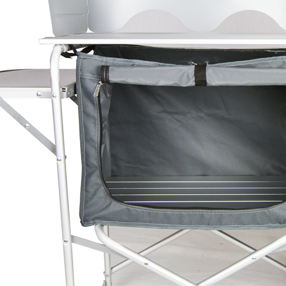 Berger Deluxe Camping Kitchen – Portable Pantry & Cook Station with Windshield