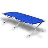 Camping Bed Folding Stretcher Lightweight w/ Carry Bag – Blue