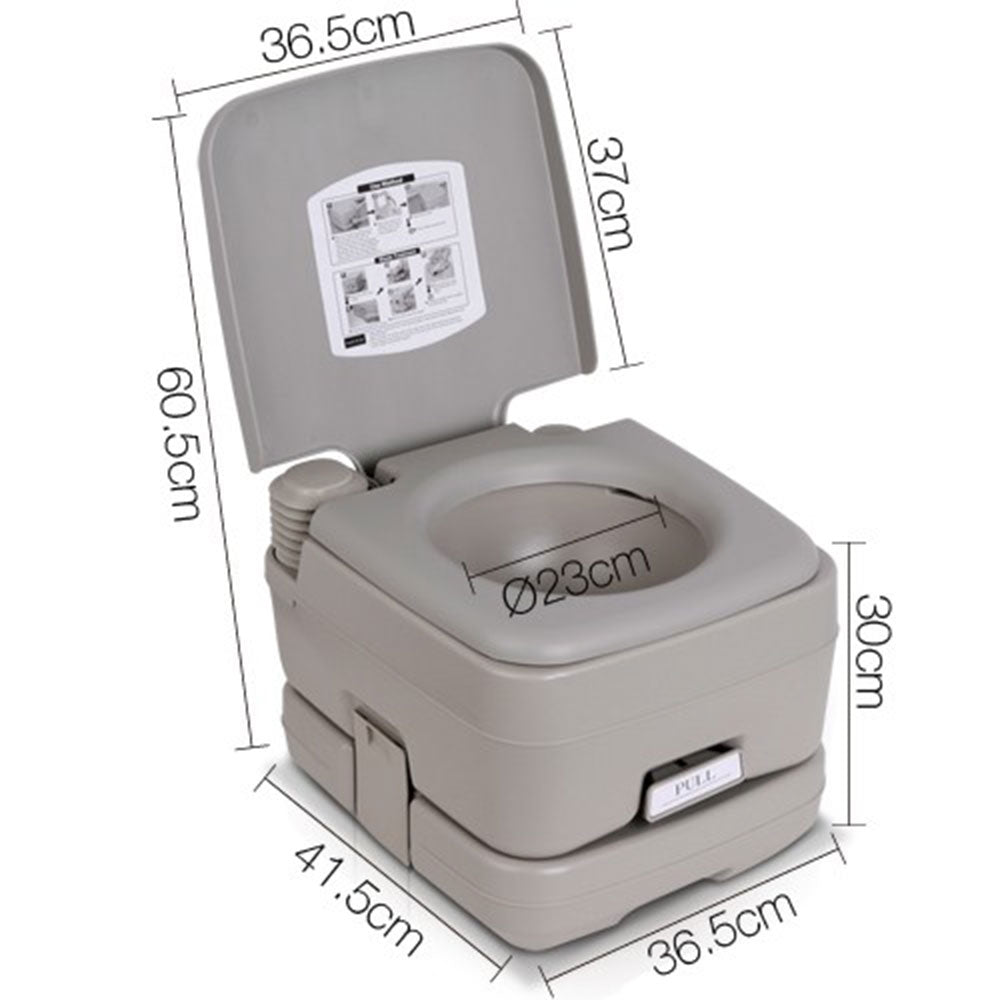 10L Outdoor Portable Camping Toilet with Carry Bag – Lightweight, Leak-Proof & Travel-Ready