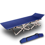 Camping Portable Folding Stretcher Bed – Recliner Mat (Navy)