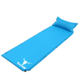 Self-Inflating Camping Mattress Air Bed – 2.5cm Thick Joinable Sleeping Mat for Hiking & Outdoors – Blue