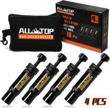 Adjustable Auto-Stop Tire Deflator Valve Kit 10-30 PSI 4PCS Screw-on for Offroad