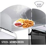 Aluminium Foldable Camping Kitchen Table with Cupboard & Windshield – Outdoor Cooking Station