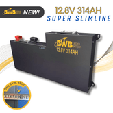BWB Super Slim 314Ah 12V LiFePO₄ Lithium Battery (Optional Bluetooth Monitoring) — Australian Made
