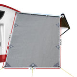 Caravan Privacy Screen - Sun Shade End Wall 1.95 x 2.2M – Grey