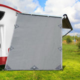 Caravan Privacy Screen - Sun Shade End Wall 1.95 x 2.2M – Grey