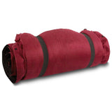 Double Self-Inflating Suede Camping Mattress – 8cm Thick Air Bed – Joinable & Portable – Red