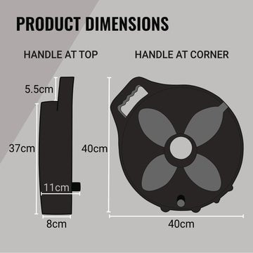 32mm Flat Out Sullage Hose: 9m on Original Multi-Reel graphic showing dimensions and size