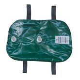 Fleximake 40L grey water bladder Australian made showing two inlet outlet fittings and four lifting straps on white background