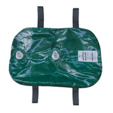 Fleximake 40L grey water bladder Australian made showing two inlet outlet fittings and four lifting straps on white background