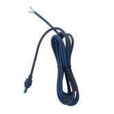 2m Starlink Mini hardwire power cable with waterproof barrel connector and bare wire ends – full length view