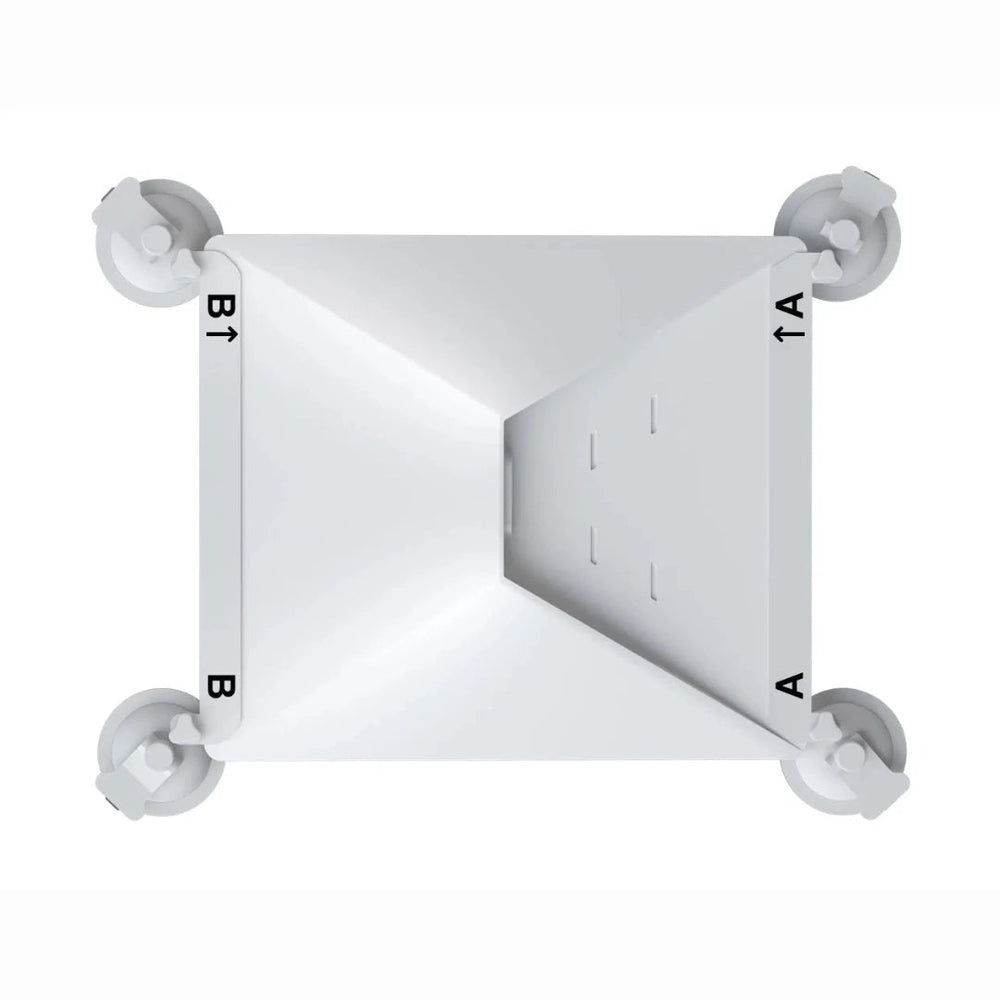 Starlink Mini heavy-duty suction mount bracket underside showing four industrial suction cups