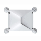 Starlink Mini heavy-duty suction mount bracket underside showing four industrial suction cups