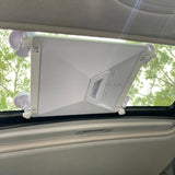 Close-up of industrial suction cups locked onto glass holding the Starlink Mini mount firmly in place