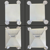 Top view of Starlink Mini fitted into the custom suction mount bracket ready for window or sunroof installation