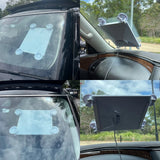 Multiple examples of Starlink Mini suction mount installed on car windows and glass surfaces for portable off-grid internet setups