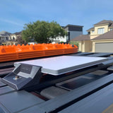 Starlink Roof Rack Mount mounted to roof rack of vehicle